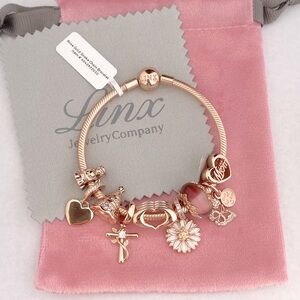 Linx Rose Gold Bracelet with Religious Mom Themed Charms